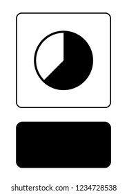 An Illustrated Icon Isolated on a Background - 62 Percent Pie Chart