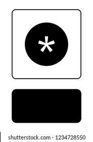 An Illustrated Icon Isolated on a Background - Circle Asterisk Filled