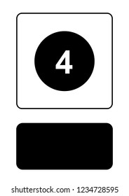 An Illustrated Icon Isolated on a Background - Circle 4 Filled