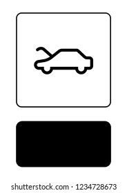 An Illustrated Icon Isolated on a Background - Bonnet Open Light
