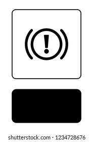 An Illustrated Icon Isolated on a Background - Brake System Light