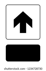 An Illustrated Icon Isolated on a Background - Arrow Up