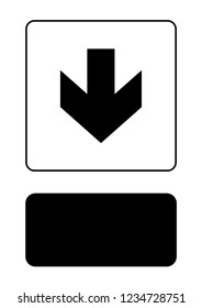 An Illustrated Icon Isolated on a Background - Arrow Down