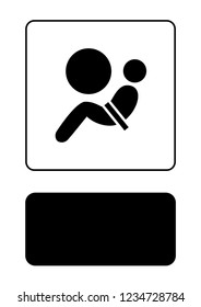 An Illustrated Icon Isolated on a Background - Airbag Fault Light