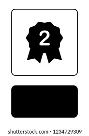 An Illustrated Icon Isolated on a Background - 2nd Place Rosette