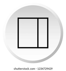 An Illustrated Icon Isolated on a Background - Web Wireframe Split Right
