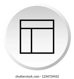 An Illustrated Icon Isolated on a Background - Web Wireframe Split Top Left