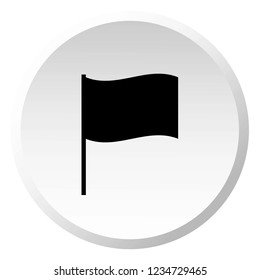 An Illustrated Icon Isolated on a Background - Waving Flag