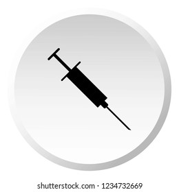 An Illustrated Icon Isolated on a Background - Syringe