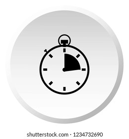 An Illustrated Icon Isolated on a Background - Stopwatch Quarter Complete