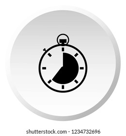 An Illustrated Icon Isolated on a Background - Stopwatch 5 Eighths Complete