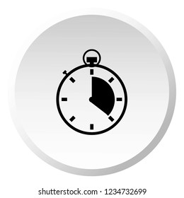 An Illustrated Icon Isolated on a Background - Stopwatch 3 Eighths Complete