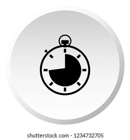 An Illustrated Icon Isolated on a Background - Stopwatch 3 Quarters Complete