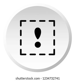 An Illustrated Icon Isolated on a Background - Squared Exclamation Mark