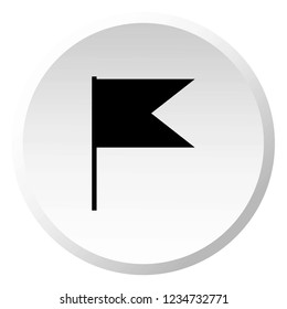 An Illustrated Icon Isolated on a Background - Square Cut Out Flag
