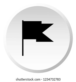 An Illustrated Icon Isolated on a Background - Square Cut Out Flag Waving