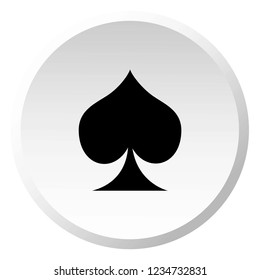 An Illustrated Icon Isolated on a Background - Spades Card Suit