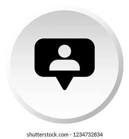 An Illustrated Icon Isolated on a Background - Social Media Person
