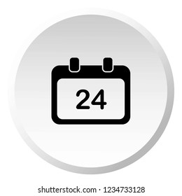 An Illustrated Icon Isolated on a Background - Rounded Calendar Day