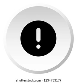 An Illustrated Icon Isolated on a Background - Round Exclamation Mark Selected