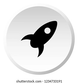 An Illustrated Icon Isolated on a Background - Rocket