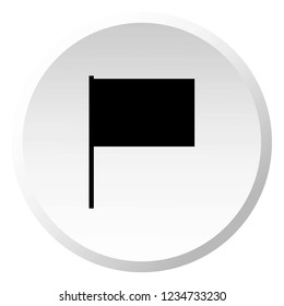 An Illustrated Icon Isolated on a Background - Rectangular Flag