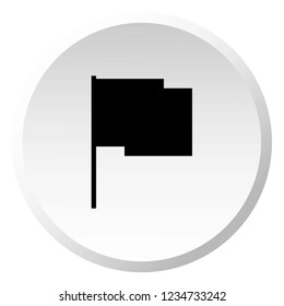 An Illustrated Icon Isolated on a Background - Rectangular Flag Waving