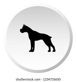 An Illustrated Icon Isolated on a Background - Pitbull Guard Dog