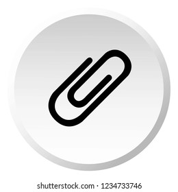 An Illustrated Icon Isolated on a Background - Paperclip