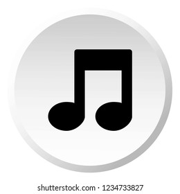 An Illustrated Icon Isolated on a Background - Musical Notes