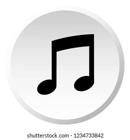An Illustrated Icon Isolated on a Background - Musical Note