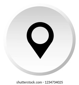 An Illustrated Icon Isolated on a Background - Long Map Pointer Open