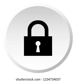 An Illustrated Icon Isolated on a Background - Lock Locked