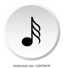 An Illustrated Icon Isolated on a Background - Demi Semi Quaver