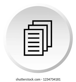 An Illustrated Icon Isolated on a Background - Documents