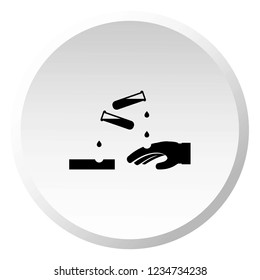 An Illustrated Icon Isolated on a Background - Highly Corrosive Material