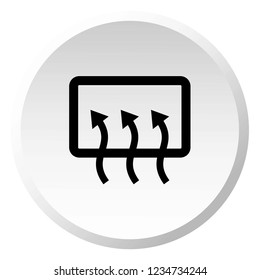 An Illustrated Icon Isolated on a Background - Heated Rear Window Defrost