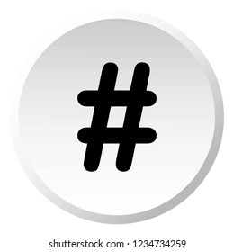 An Illustrated Icon Isolated on a Background - Hashtag