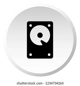 An Illustrated Icon Isolated on a Background - Hard Disk