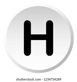 An Illustrated Icon Isolated on a Background - H