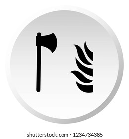 An Illustrated Icon Isolated on a Background - Fire Axe