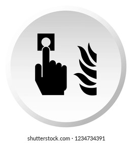 An Illustrated Icon Isolated on a Background - Fire Alarm Button