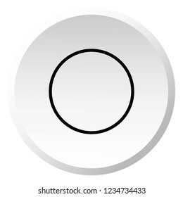 An Illustrated Icon Isolated on a Background - Empty Pie Chart