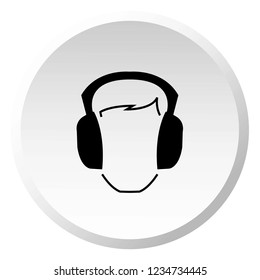 An Illustrated Icon Isolated on a Background - Ear Defenders Protection