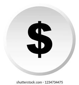 An Illustrated Icon Isolated on a Background - Dollar Sign