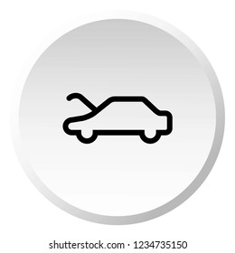 An Illustrated Icon Isolated on a Background - Bonnet Open Light