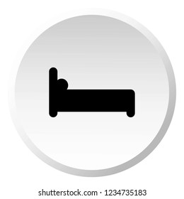 An Illustrated Icon Isolated on a Background - Bed