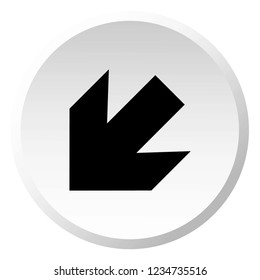 An Illustrated Icon Isolated on a Background - Arrow Down Left