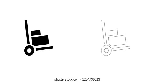 An Illustrated Icon Isolated on a Background - Trolley