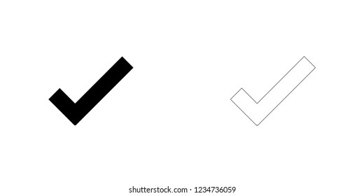 An Illustrated Icon Isolated on a Background - Tick Success